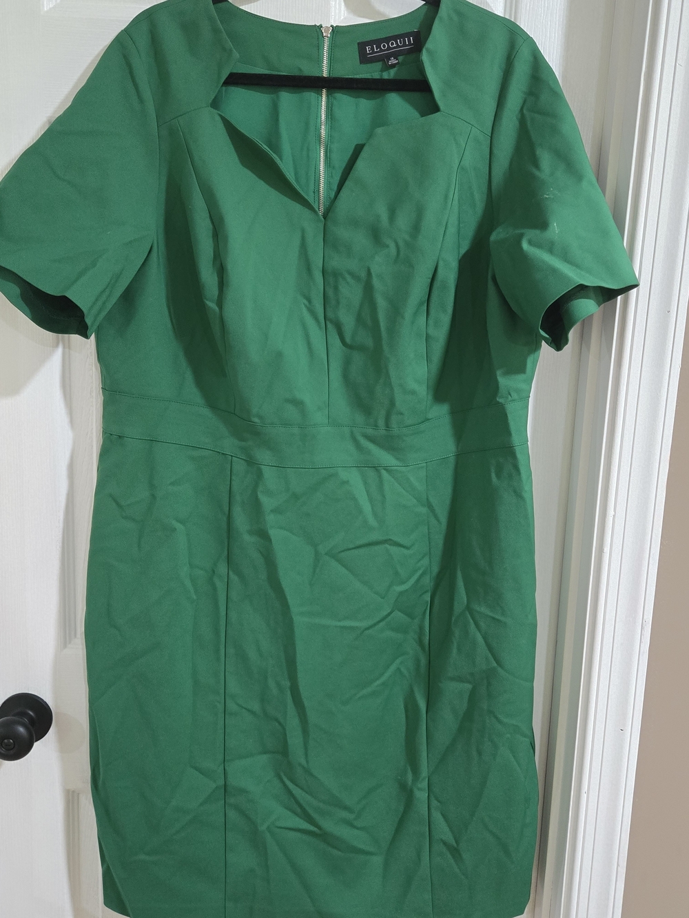 Eloquii Emerald Green Midi Sheath Dress